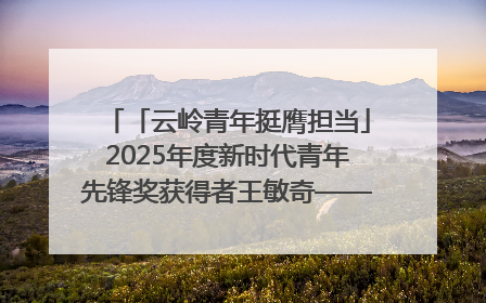 「云岭青年挺膺担当」2025年度新时代青年先锋奖获得者王敏奇——澜沧江上好渔人