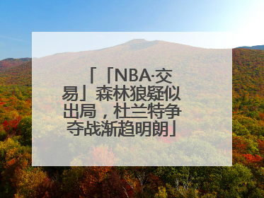 「NBA·交易」森林狼疑似出局，杜兰特争夺战渐趋明朗