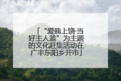 “爱我上饶·当好主人翁”为主题的文化赶集活动在广丰东阳乡开市