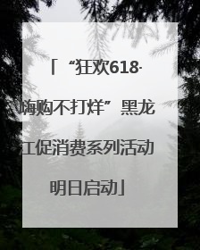 “狂欢618·嗨购不打烊”黑龙江促消费系列活动明日启动