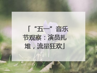 “五一”音乐节观察：演员扎堆，流量狂欢