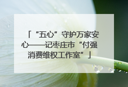 “五心”守护万家安心——记枣庄市“付强消费维权工作室”