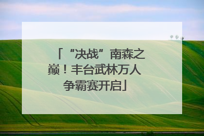 “决战”南森之巅！丰台武林万人争霸赛开启