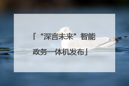 “深言未来”智能政务一体机发布