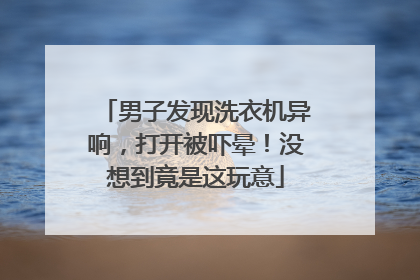 男子发现洗衣机异响，打开被吓晕！没想到竟是这玩意
