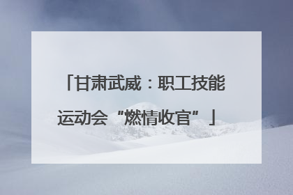 甘肃武威：职工技能运动会“燃情收官”