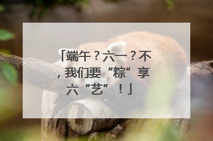端午？六一？不，我们要“粽”享六“艺”！