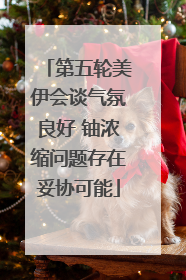 第五轮美伊会谈气氛良好 铀浓缩问题存在妥协可能