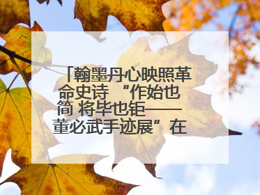 翰墨丹心映照革命史诗 “作始也简 将毕也钜——董必武手迹展”在福州开幕