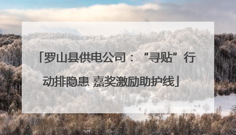 罗山县供电公司：“寻贴”行动排隐患 嘉奖激励助护线