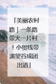 美丽农村路｜一条路带火一片村！小贺线带溪望谷成团出道