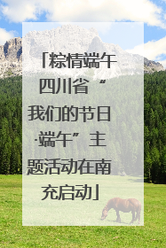 粽情端午 四川省“我们的节日·端午”主题活动在南充启动