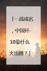 一战成名，中国歼-10靠什么火出圈？