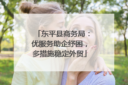 东平县商务局：优服务助企纾困，多措施稳定外贸