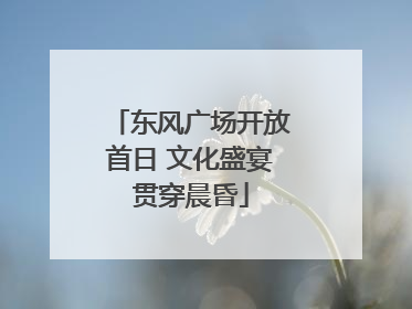 东风广场开放首日 文化盛宴贯穿晨昏