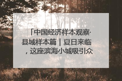 中国经济样本观察·县域样本篇｜夏日来临，这座滨海小城吸引众多年轻人打卡……