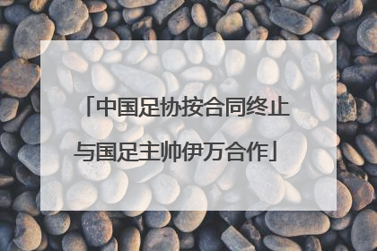 中国足协按合同终止与国足主帅伊万合作
