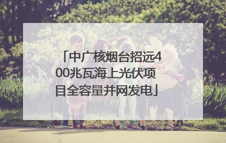 中广核烟台招远400兆瓦海上光伏项目全容量并网发电