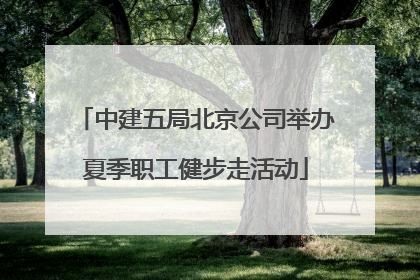 中建五局北京公司举办夏季职工健步走活动