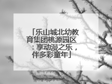 乐山城北幼教育集团桃源园区：享动漫之乐，伴多彩童年