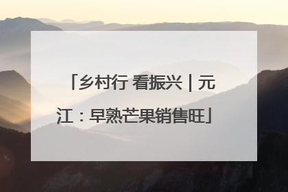 乡村行 看振兴｜元江：早熟芒果销售旺