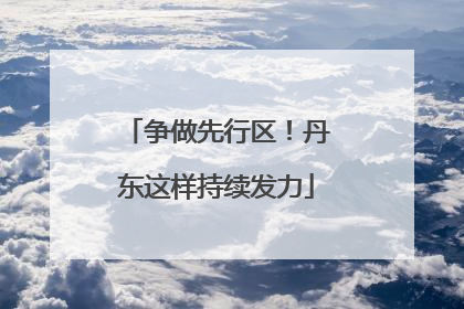 争做先行区！丹东这样持续发力