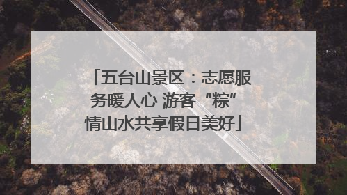 五台山景区：志愿服务暖人心 游客“粽”情山水共享假日美好