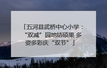 五河县武桥中心小学：“双减”园地结硕果 多姿多彩庆“双节”