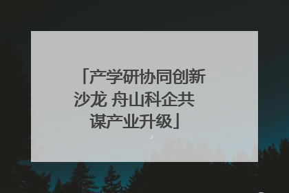 产学研协同创新沙龙 舟山科企共谋产业升级