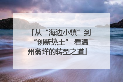 从“海边小镇”到“创新热土” 看温州翁垟的转型之道