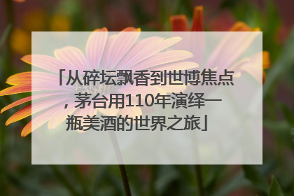 从碎坛飘香到世博焦点，茅台用110年演绎一瓶美酒的世界之旅