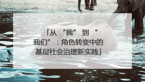从 “我” 到 “我们”：角色转变中的基层社会治理新实践