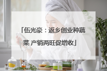伍光豪：返乡创业种蔬菜 产销两旺促增收