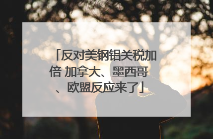 反对美钢铝关税加倍 加拿大、墨西哥、欧盟反应来了