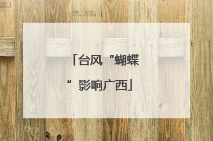 台风“蝴蝶”影响广西