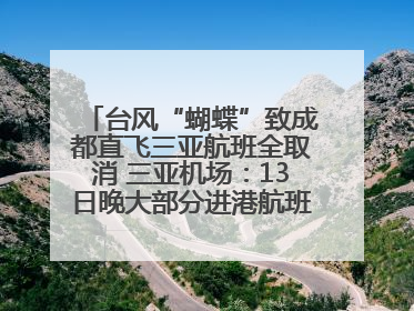 台风“蝴蝶”致成都直飞三亚航班全取消 三亚机场：13日晚大部分进港航班还未取消