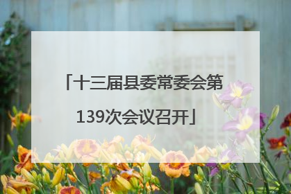 十三届县委常委会第139次会议召开