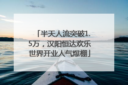 半天人流突破1.5万，汉阳恒达欢乐世界开业人气爆棚