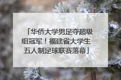 华侨大学男足夺超级组冠军！福建省大学生五人制足球联赛落幕