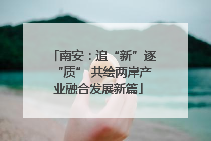 南安：追“新”逐“质” 共绘两岸产业融合发展新篇