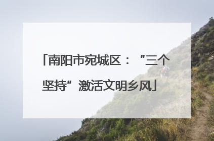 南阳市宛城区：“三个坚持”激活文明乡风