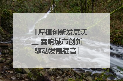 厚植创新发展沃土 奏响城市创新驱动发展强音