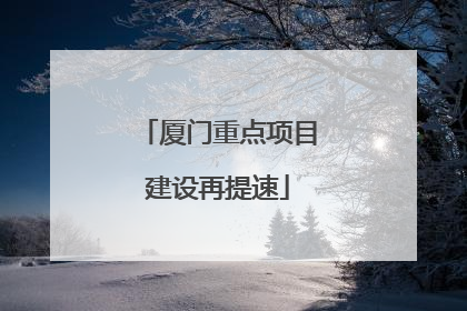 厦门重点项目建设再提速