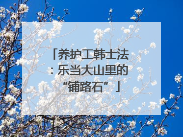 养护工韩士法：乐当大山里的“铺路石”