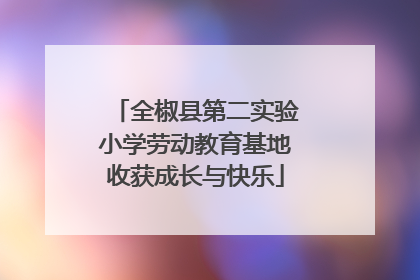 全椒县第二实验小学劳动教育基地收获成长与快乐