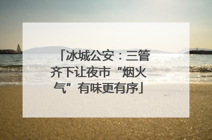 冰城公安：三管齐下让夜市“烟火气”有味更有序