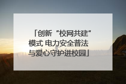 创新“校网共建”模式 电力安全普法与爱心守护进校园
