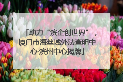 助力“滨企创世界”，厦门市海丝域外法查明中心·滨州中心揭牌