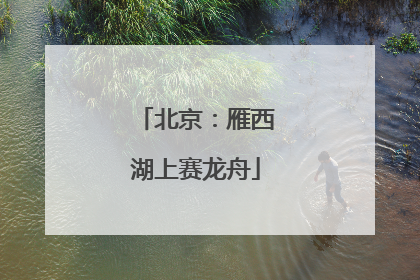 北京：雁西湖上赛龙舟