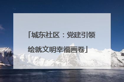 城东社区：党建引领绘就文明幸福画卷